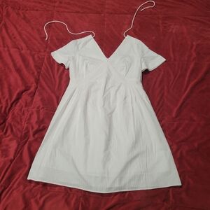 White Jacquard mini dress Banana Republic XS NWT